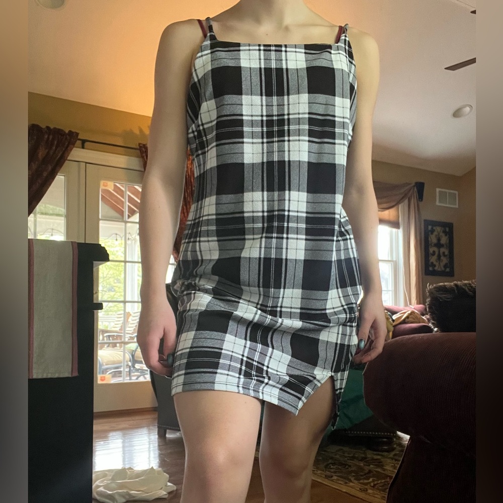 B&W Plaid Dress